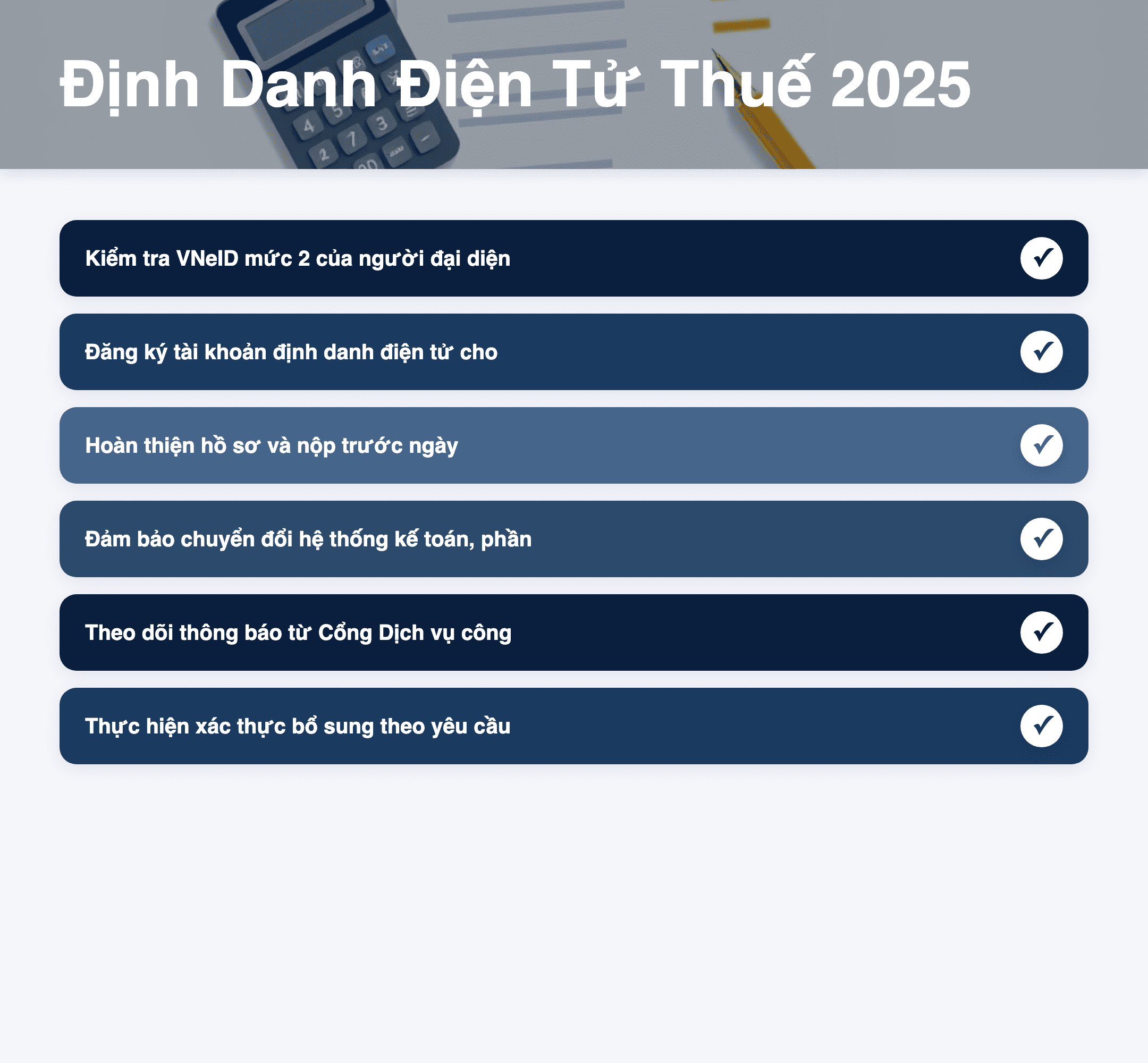 Infographic: Định Danh Điện Tử Thuế 2025: Doanh Nghiệp Cần Làm Gì Trước 01/7?
