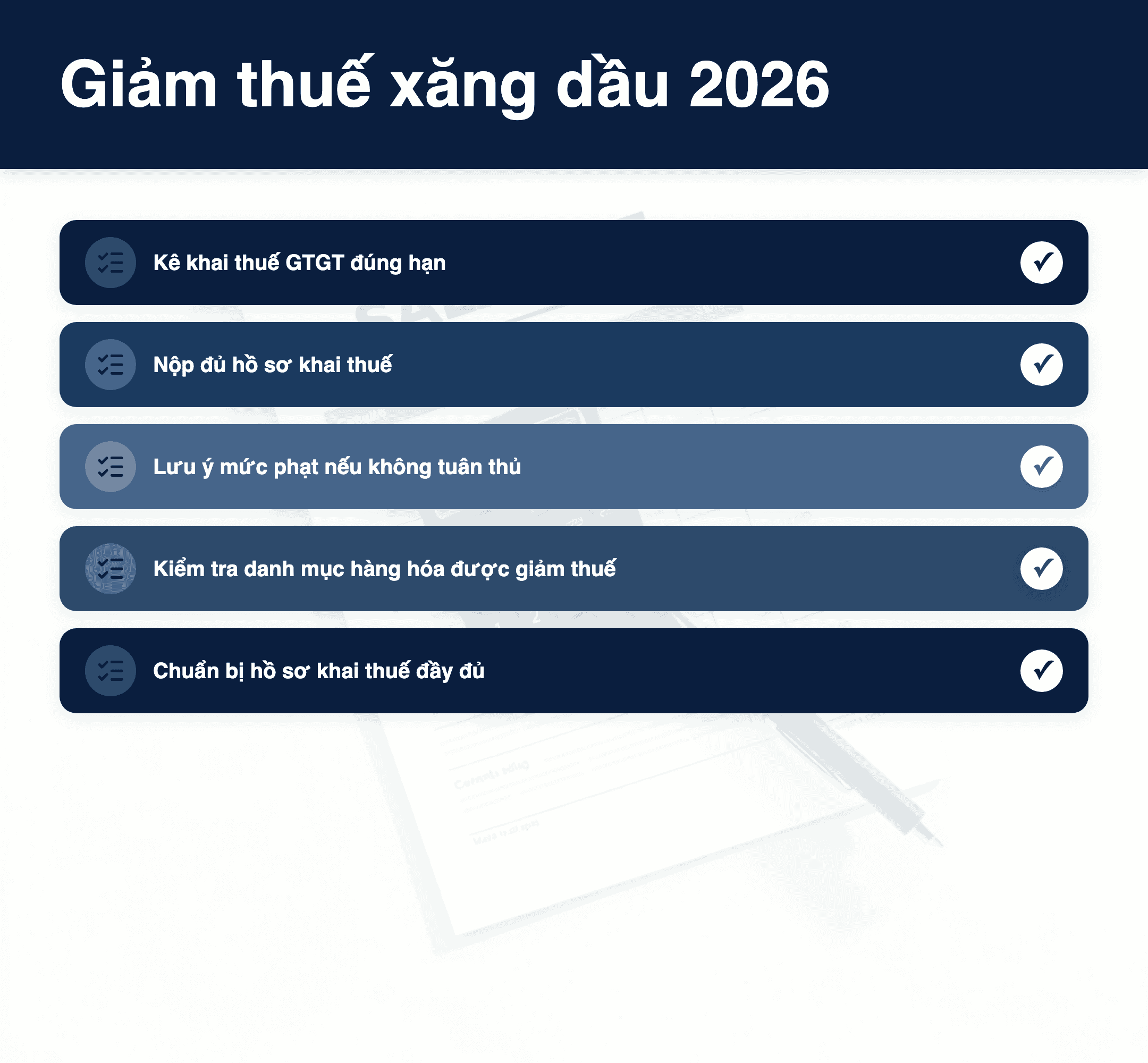 Infographic: Giảm thuế xăng dầu 2026: 3 thay đổi doanh nghiệp cần biết
