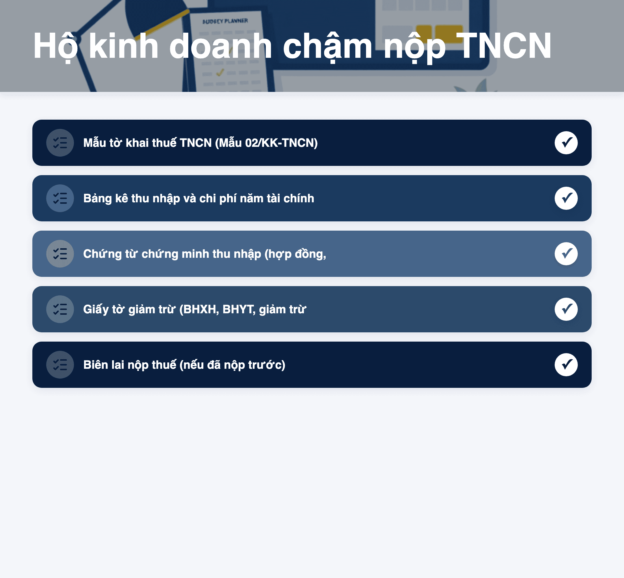 Infographic: Hộ kinh doanh chậm nộp TNCN: Phạt tới 12,5 triệu - Hướng dẫn 2025