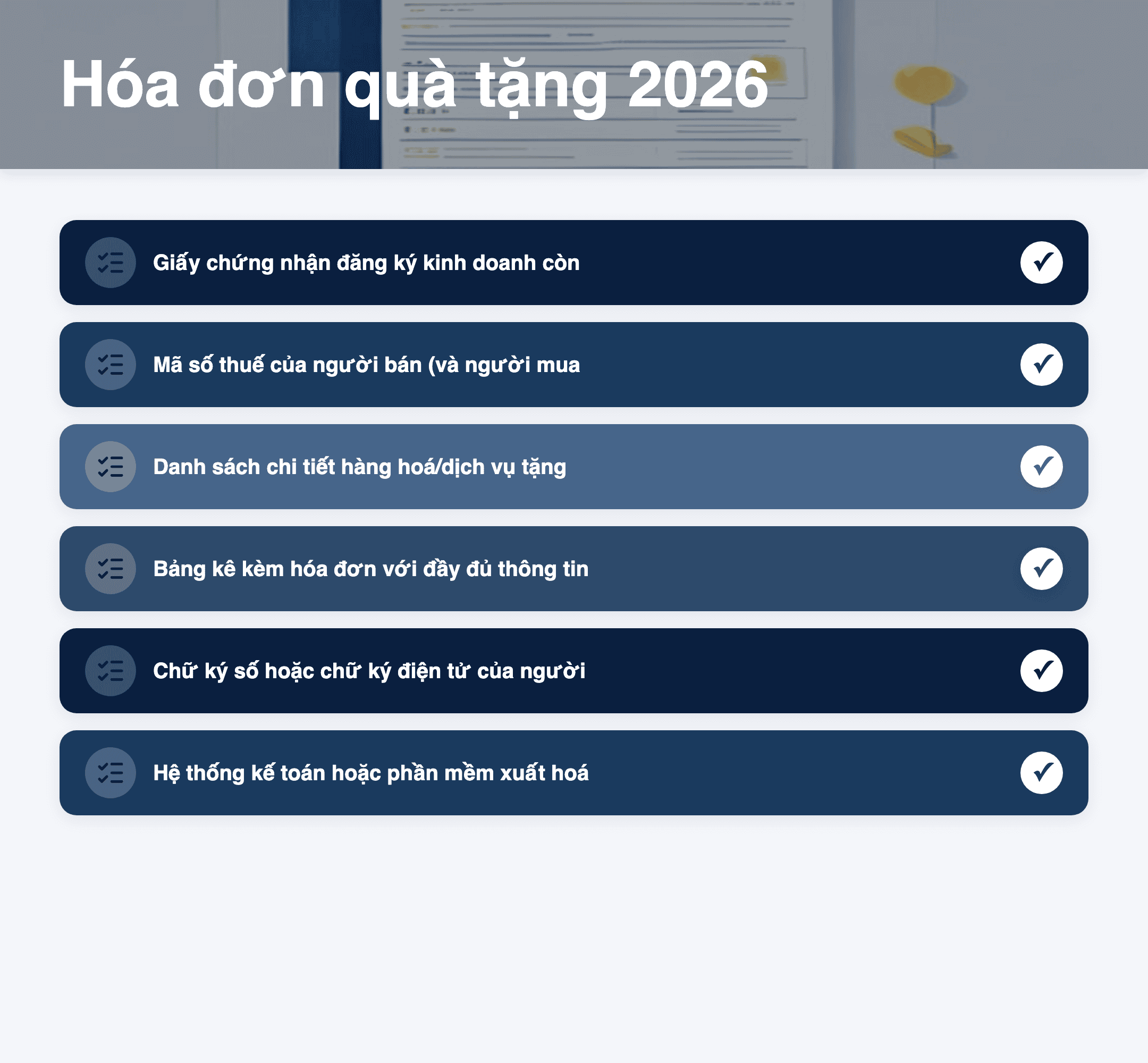 Infographic: Hóa đơn quà tặng 2026: Hướng dẫn chi tiết theo Nghị định 254