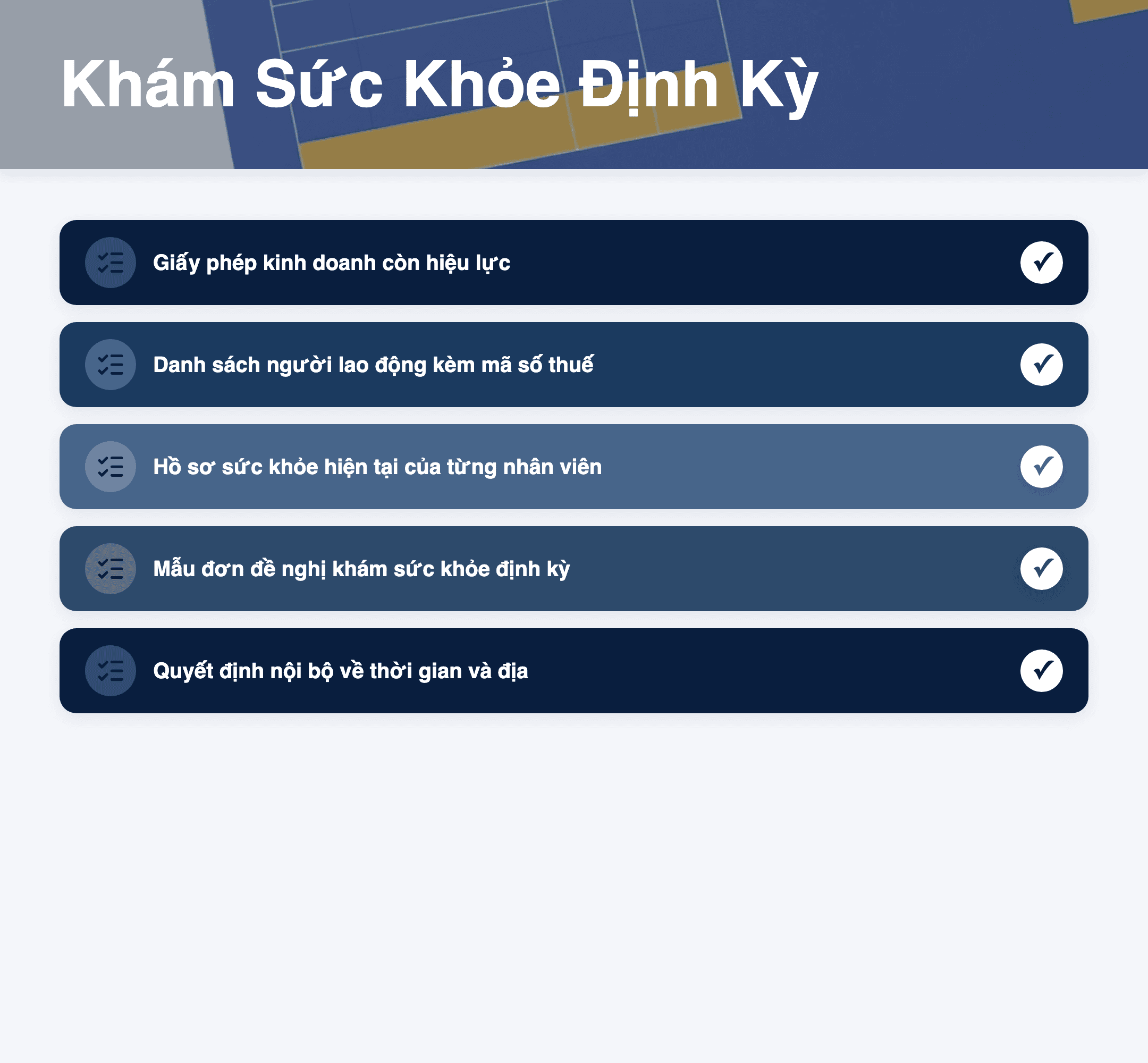 Infographic: Khám sức khỏe định kỳ doanh nghiệp Hà Nội 2026: 5 bước cần biết