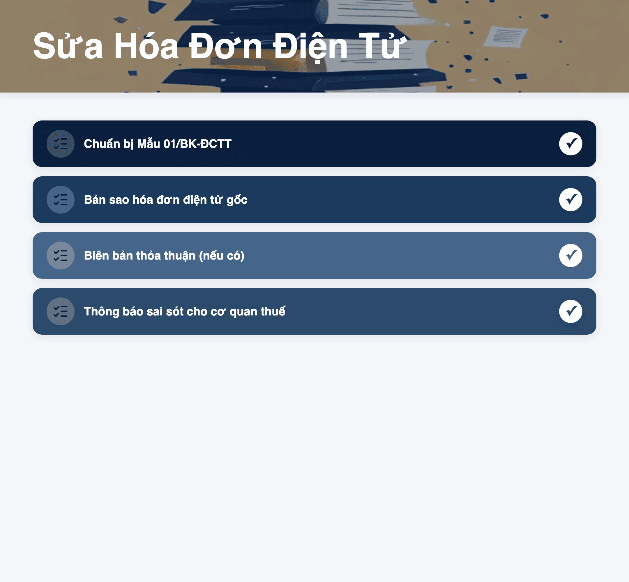 Infographic: Mẫu 01/BK-ĐCTT 2026: Hướng dẫn sửa hóa đơn điện tử sai tại Việt Nam