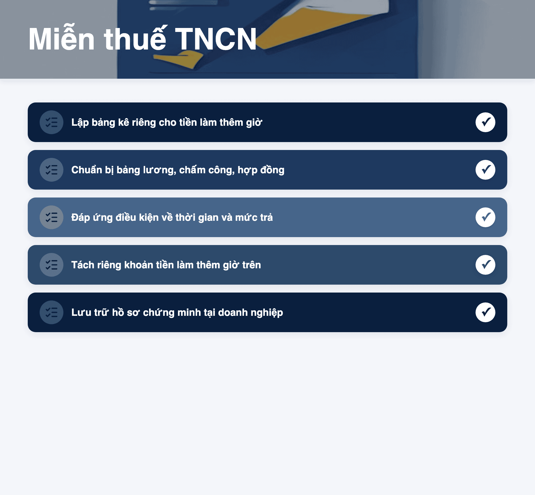 Infographic: Miễn thuế TNCN làm thêm giờ 01/07/2026: Hồ sơ và quy trình