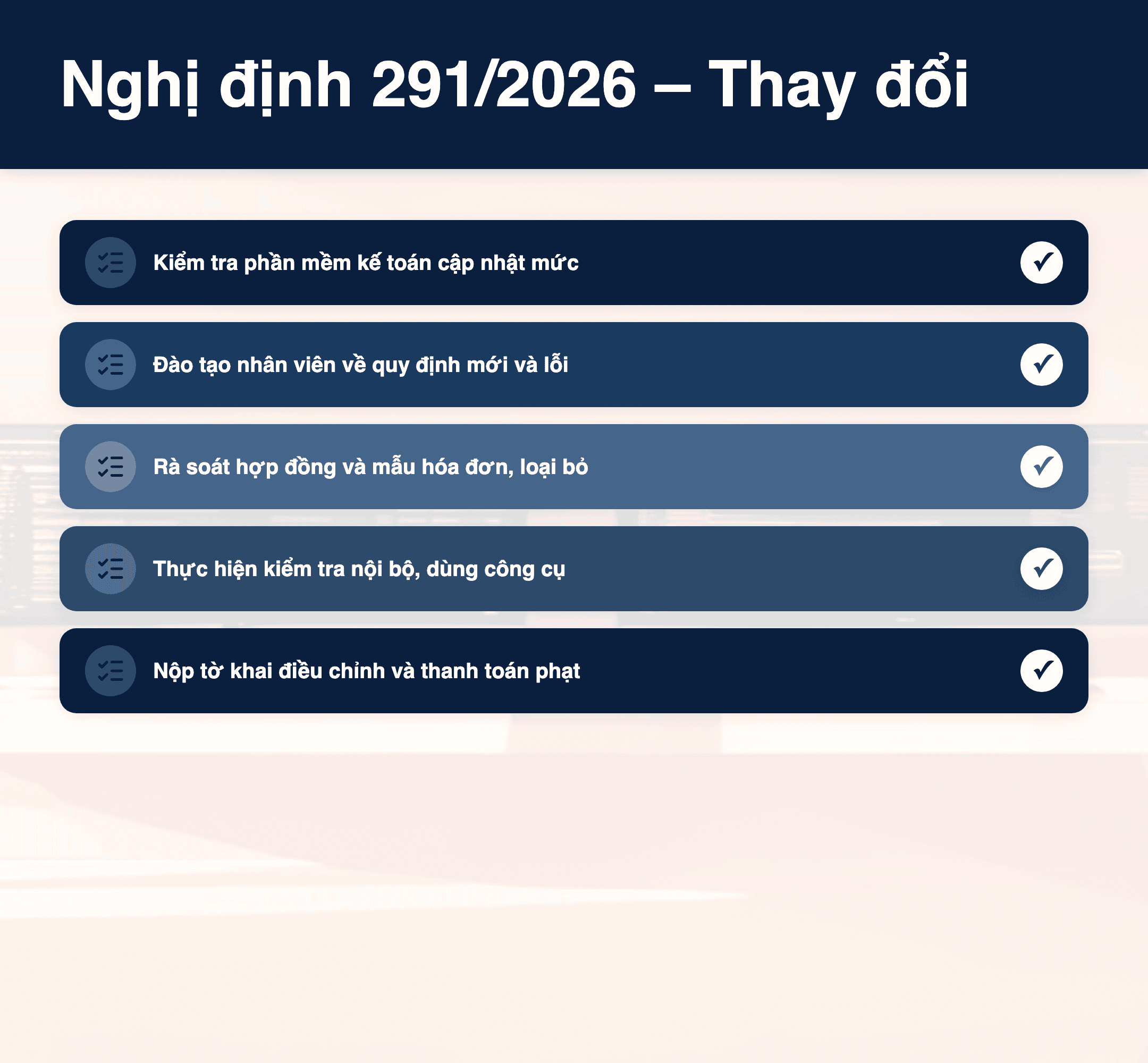 Infographic: Nghị định 291/2026: 5 thay đổi quan trọng về xử phạt thuế 2026