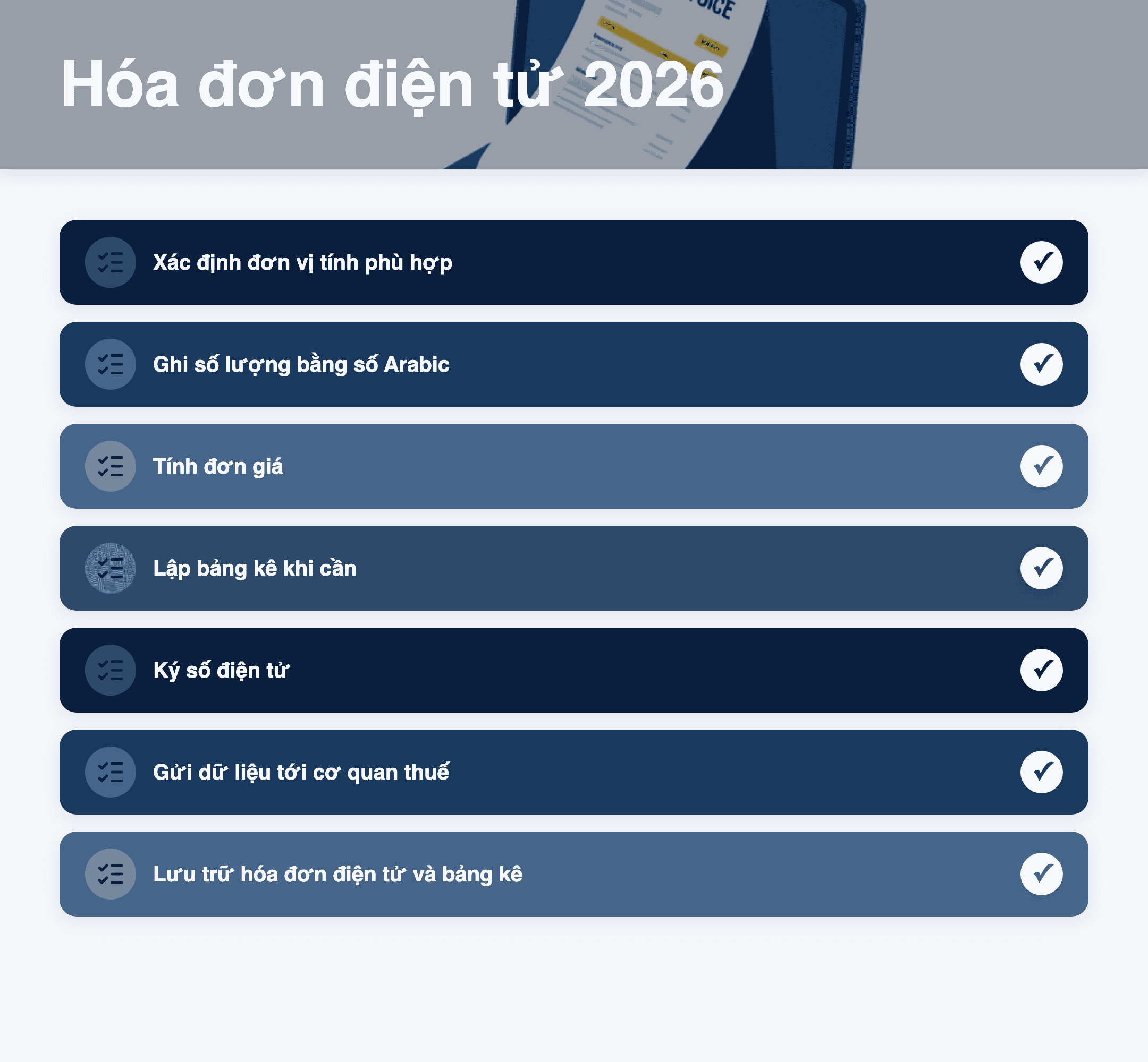 Infographic: Đơn vị tính, số lượng, đơn giá trên hóa đơn điện tử 2026: Hướng dẫn chi tiết