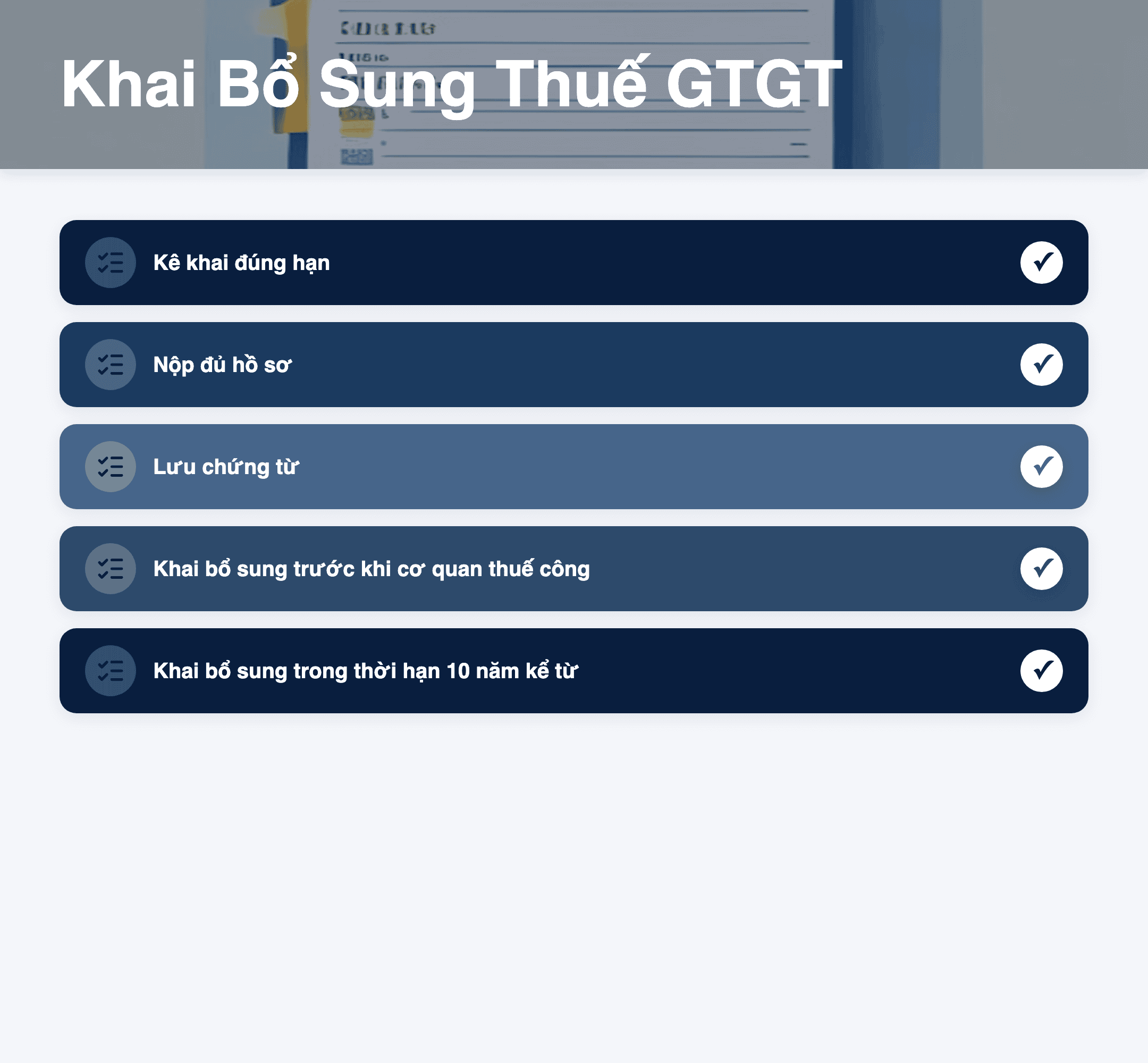 Infographic: Khai bổ sung thuế GTGT 2026: Hướng dẫn chi tiết theo Thông tư 89