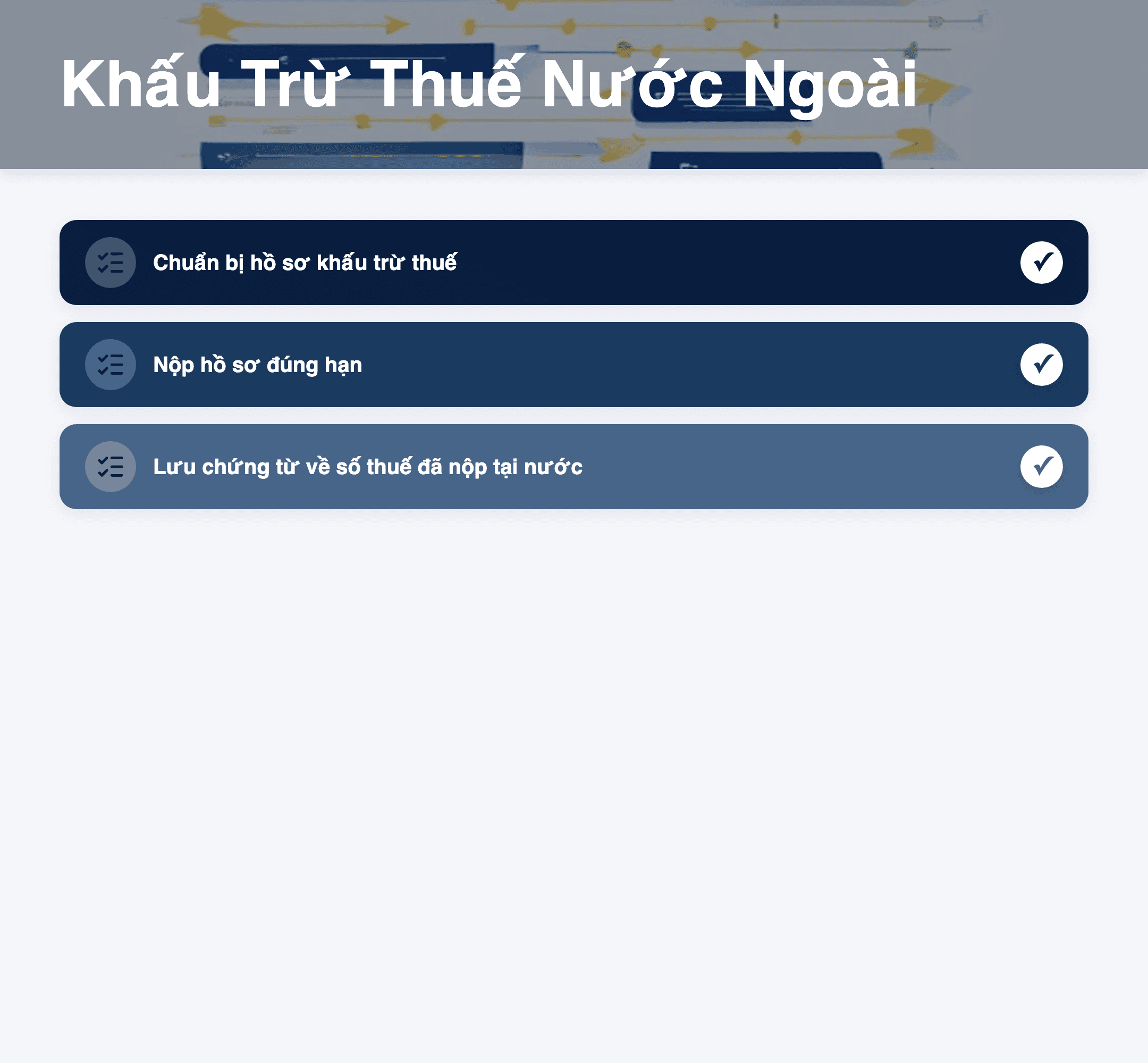 Infographic: Khấu Trừ Thuế Nước Ngoài 2026: Hướng Dẫn Hồ Sơ Chi Tiết Từ 1/7