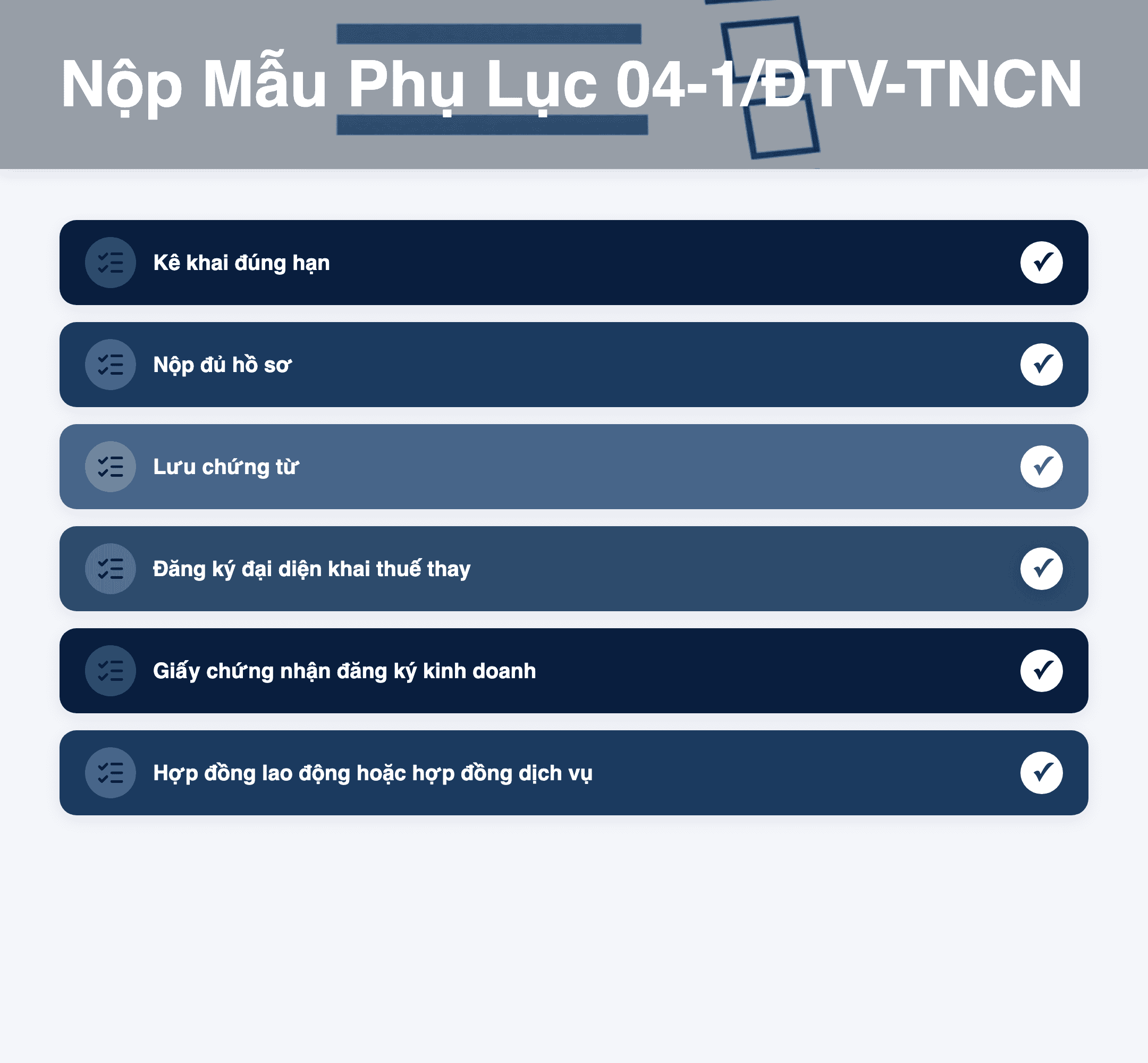 Infographic: Mẫu phụ lục 04-1/ĐTV‑TNCN 2026: Hướng dẫn khai thuế thay cho cá nhân