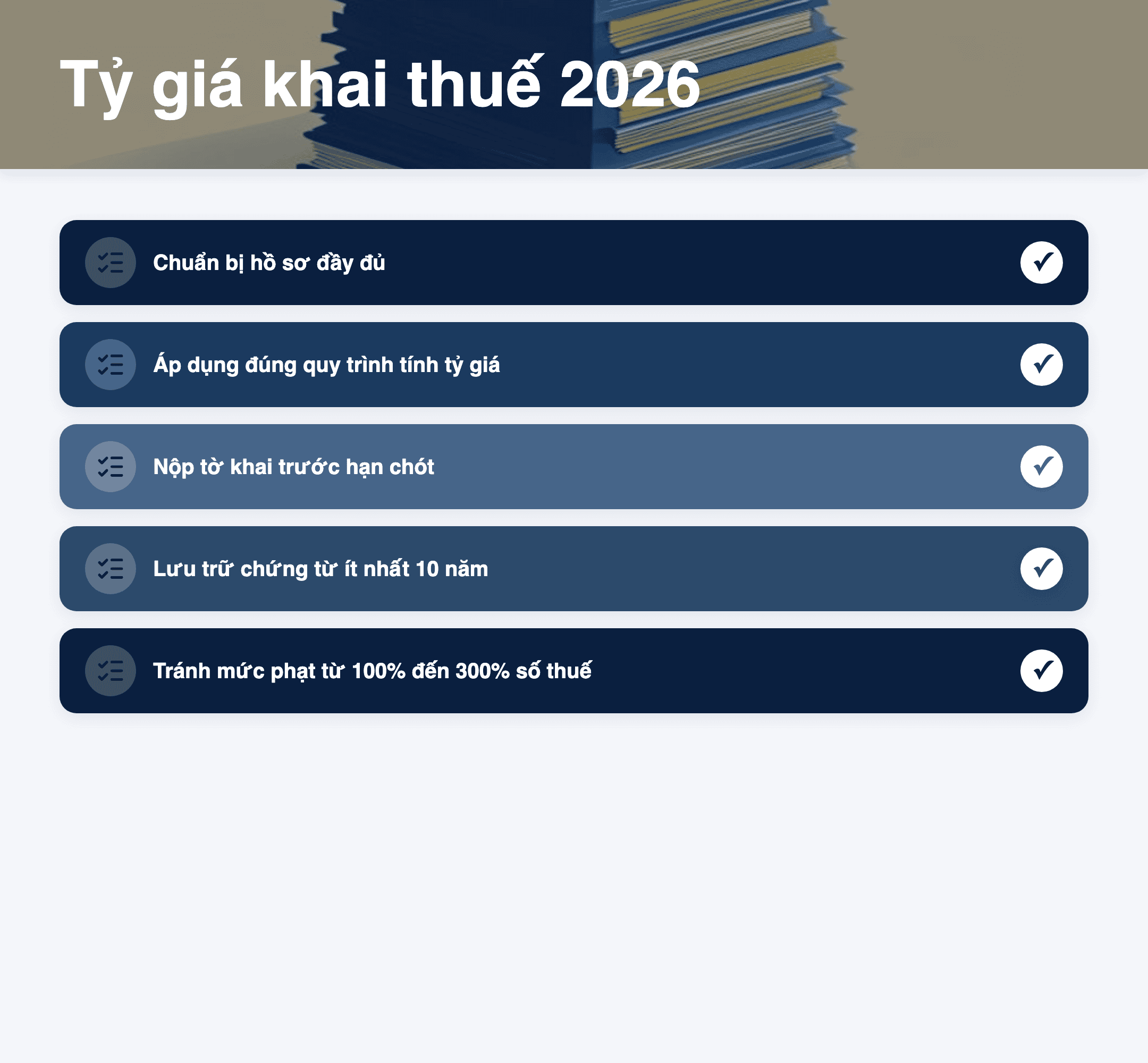Infographic: Tỷ giá khai thuế 2026: 3 quy tắc doanh nghiệp cần biết ngay