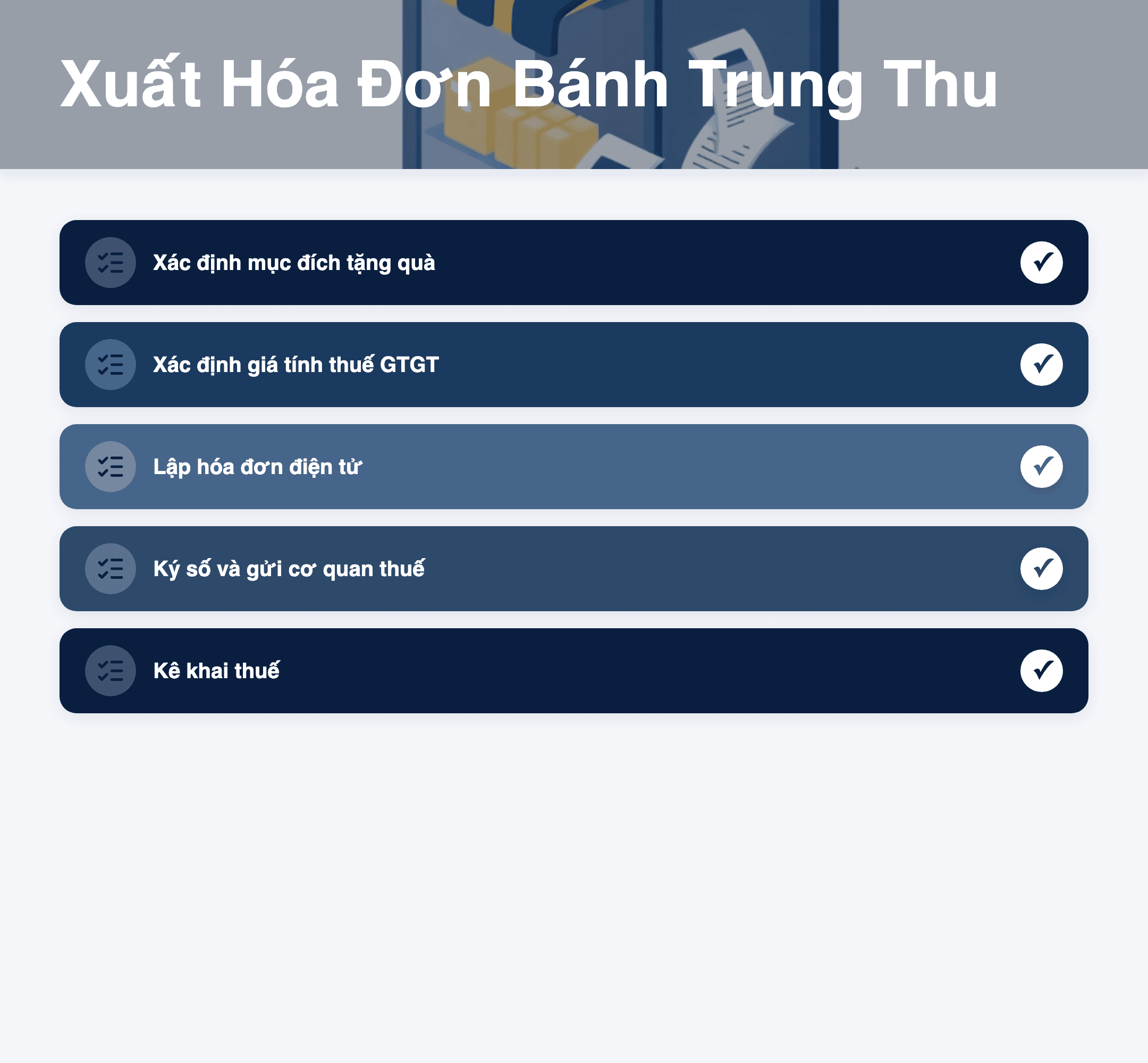 Infographic: Xuất hóa đơn bánh Trung thu biếu tặng 2025: Hướng dẫn chi tiết 5 bước