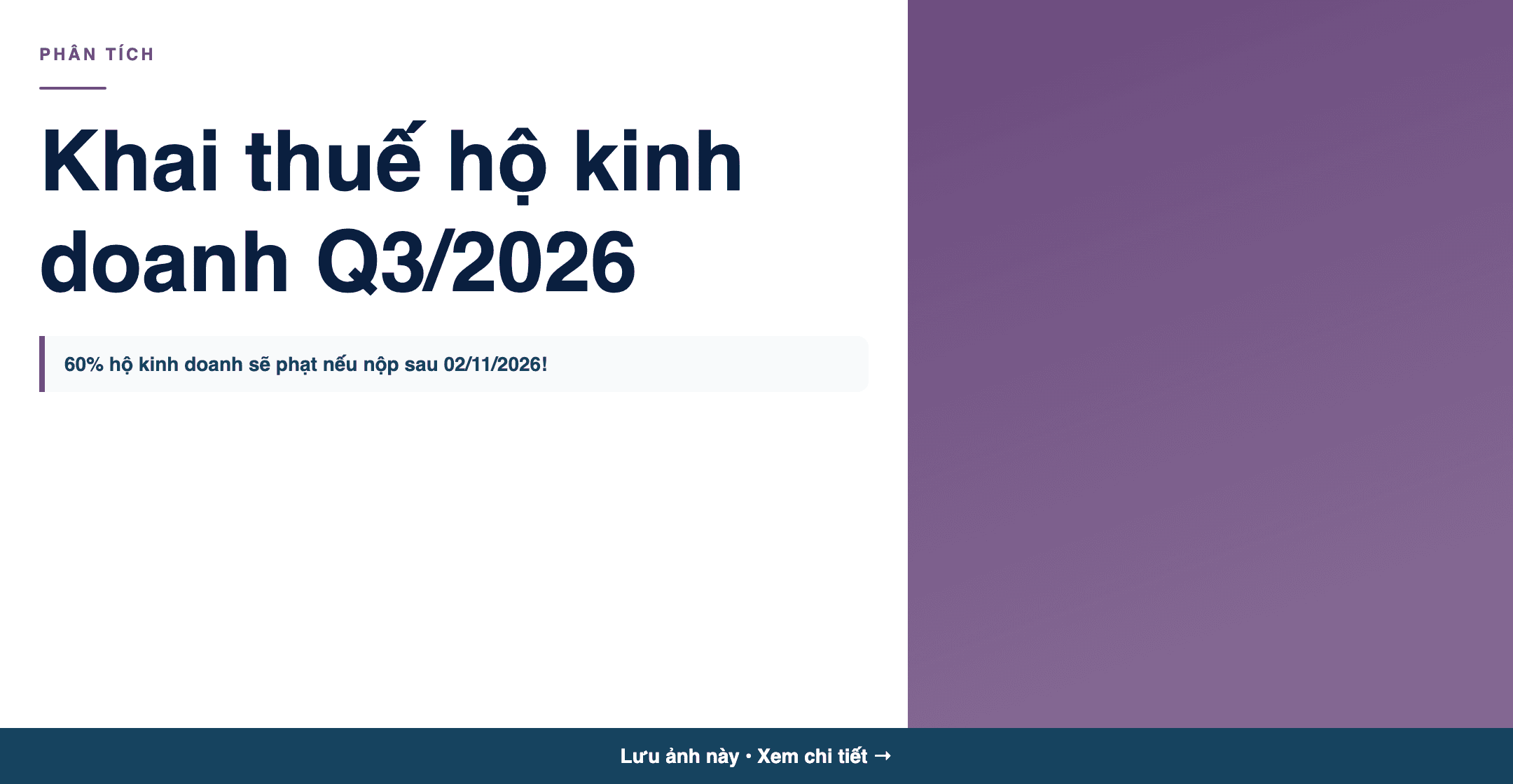 Infographic: Khai thuế hộ kinh doanh quý 3/2026: Hướng dẫn chi tiết eTax Mobile & Cổng dịch vụ công